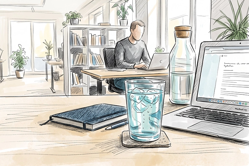 Zu wenig trinken im Büro: Ursachen und Tipps für mehr Wasser im Arbeitsalltag