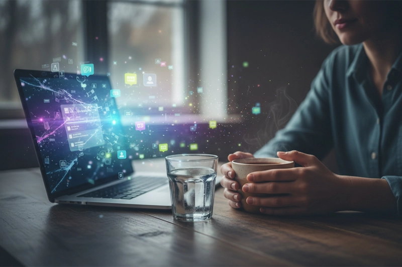 Embodiment im Büro: Wie Kaffee und Wasser digitale Reize ergänzen