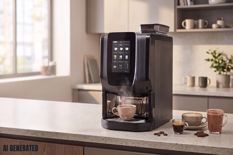 Kaffeevollautomat mit Kakao-Funktion fürs Büro