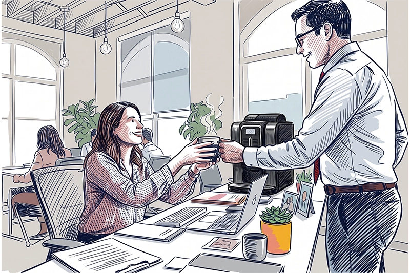 Mitarbeiterzufriedenheit stärken: Wie Kaffee Wertschätzung im Büro sichtbar macht