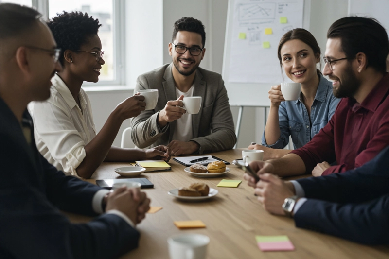 Kaffee und Produktivität: Wie Kaffee Meetings und Teamarbeit unterstützt