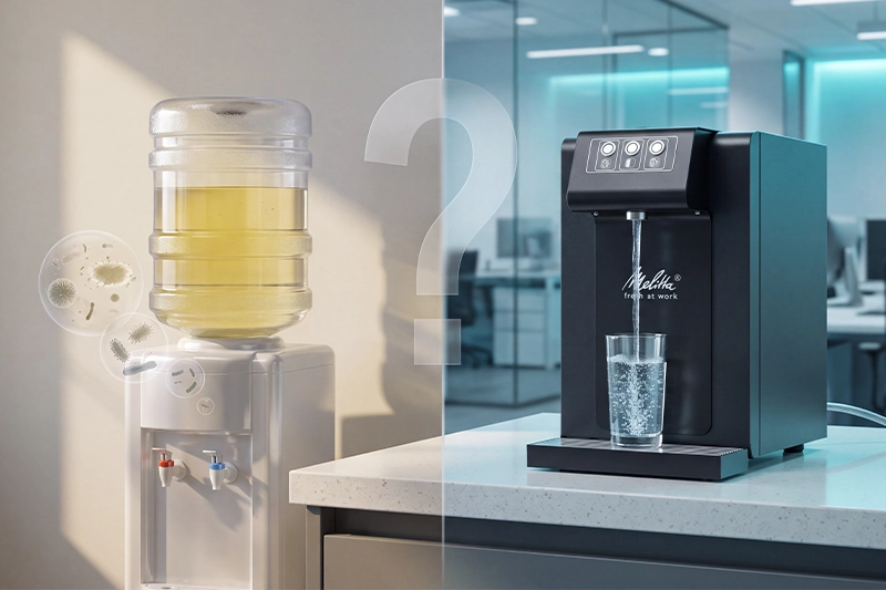 Gallonen-Wasserspender im Büro: Hygiene, Wartung und Alternativen im Vergleich