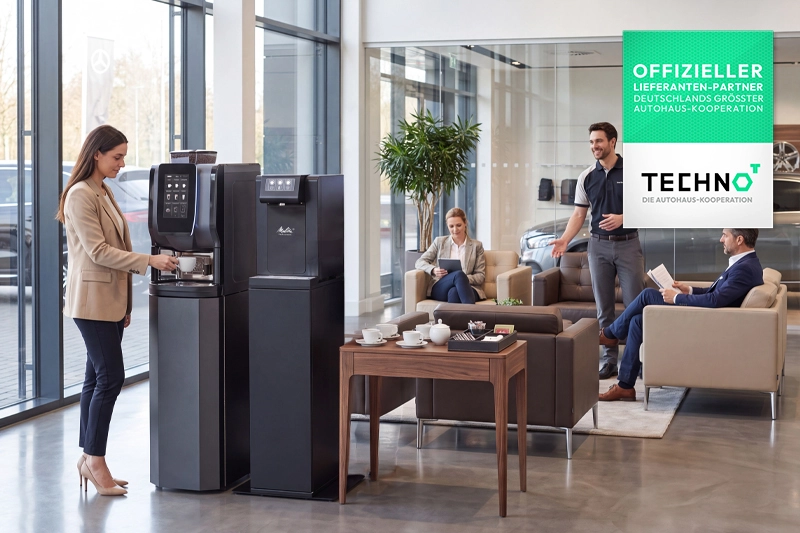 Getränkeversorgung für Autohäuser: Kaffee und Wasser für Kunden und Teams
