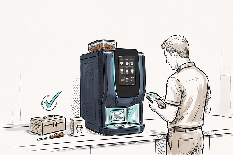 Techniker-Service für Kaffeevollautomat und Wasserspender
