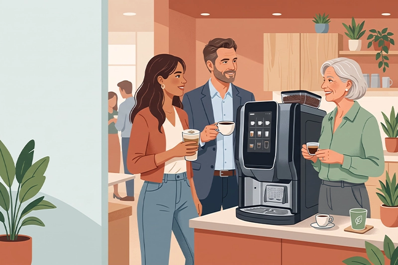 Kaffeevollautomaten im Büro: Generationen verbinden und Austausch fördern