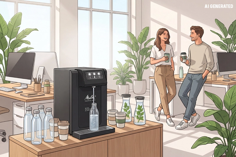 Zero-Waste-Büro: Wie ein Wasserspender Plastikmüll reduzieren kann