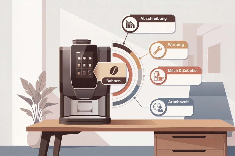Was kostet ein Kaffeevollautomat im Büro pro Jahr?