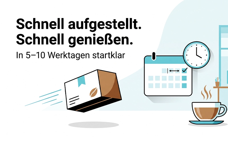 Kaffeevollautomat mieten mit kurzer Aufstellzeit