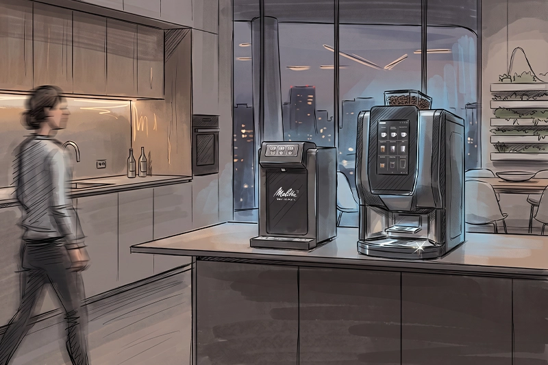 Kaffeevollautomat und Wasserspender mieten mit voller Kostentransparenz